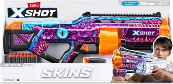 ZURU X-SHOT Skins Last Stand Enigma – pistool voor schuimpijltjes (16 pijlen)