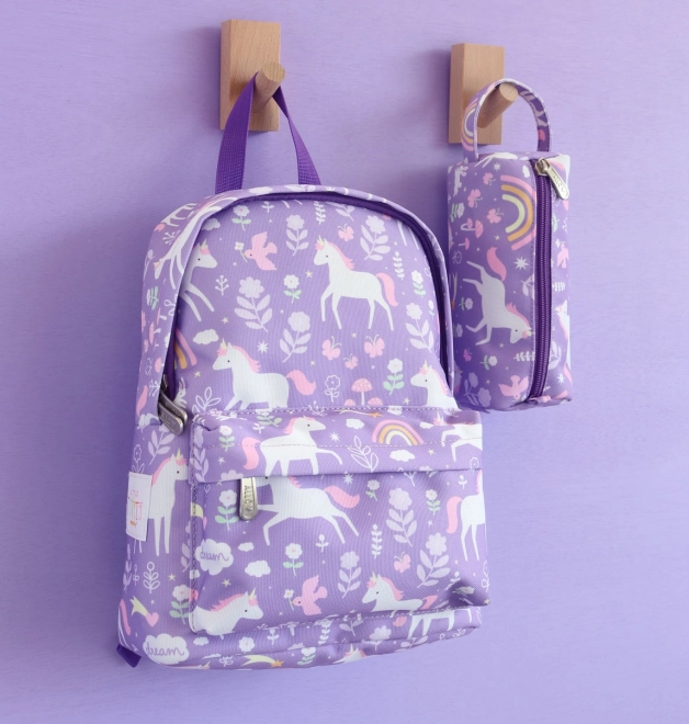 A Little Lovely Company Kleine Kinderrugzak – Eenhoorns en Regenboog