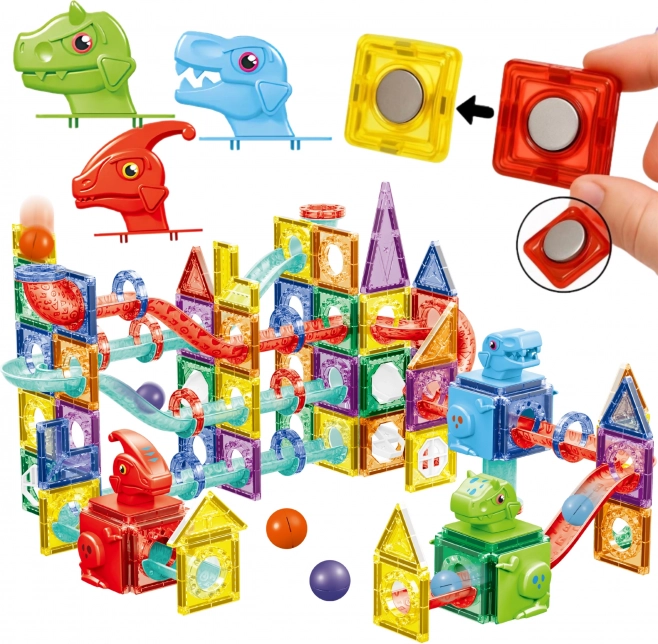 Woopie magnetische bouwset 3D – educatieve knikkerbaan 170 onderdelen