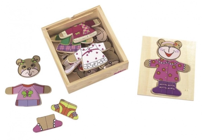 Houten puzzel beer
