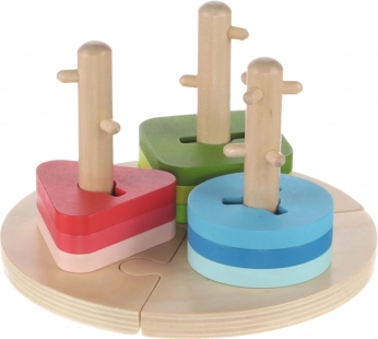 Houten Montessori-puzzel, Hout