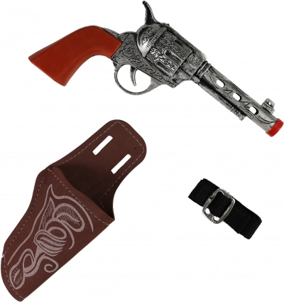 Cowboypistool met geluidseffect en holster
