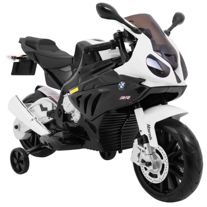 BMW S1000 RR Kinder motorfiets op batterijen + ondersteunende wieltjes + voetsteun – zwart