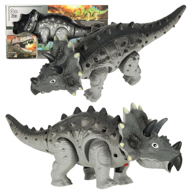 Batterij aangedreven Dinosaurus Triceratops interactieve speelgoed loopt licht brult