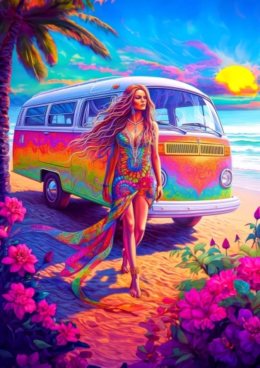 Hippie puzzel In het hart 1000 stukjes
