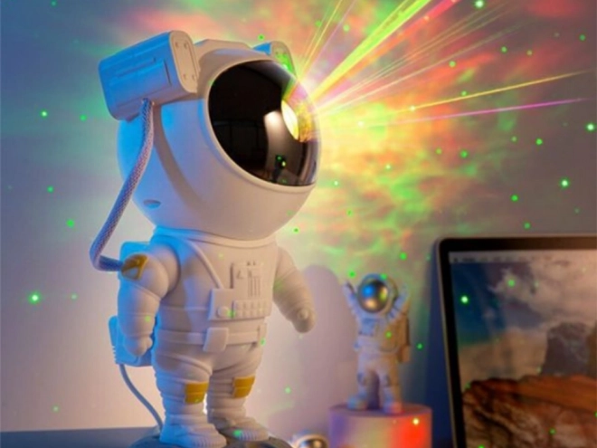 Sterrenprojector in de vorm van een astronaut met afstandsbediening