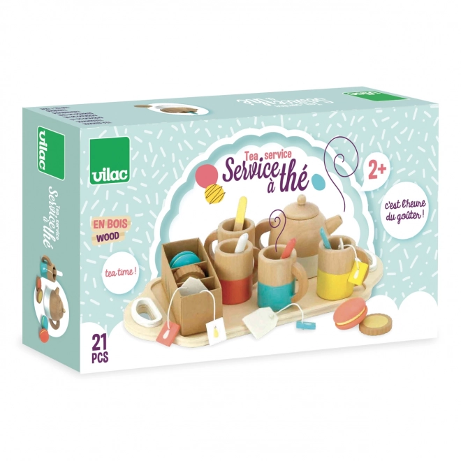 Grote houten theeset Vilac