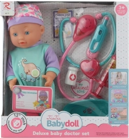 Baby met doktersset
