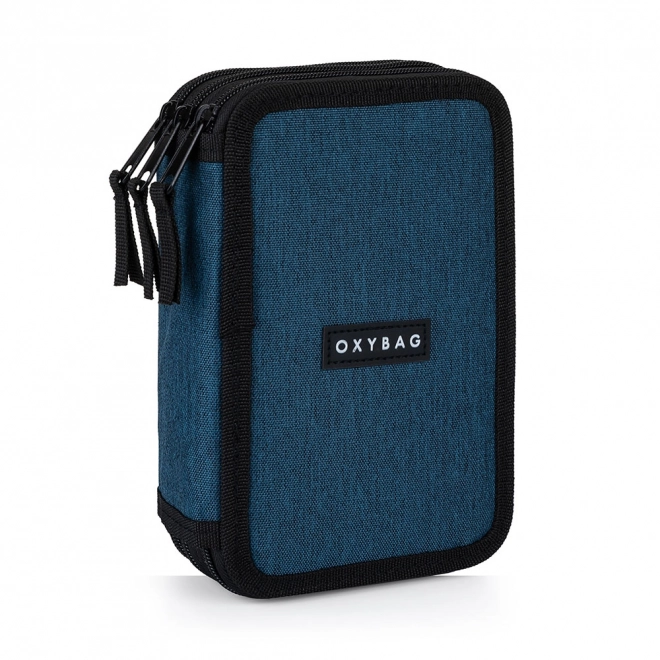 Etui 3 laags leeg UNICOLOR blauw