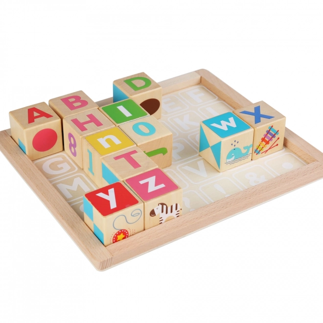 Slimme blokken van Lucy&Leo – Houten set voor het leren van het Engelse alfabet