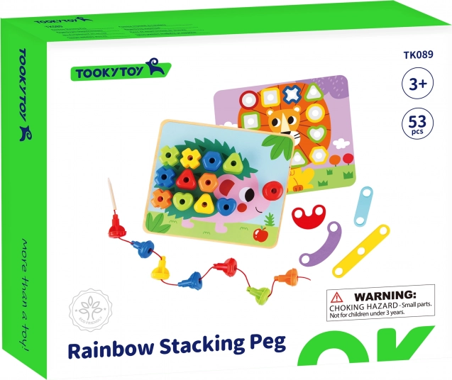 Tooky Toy multifunctioneel bord met gekleurde schroeven voor vormonderwijs