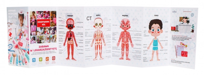 Houten Dokterset + educatieve brochures + stickers "Dappere patiënt" - 30 stuks