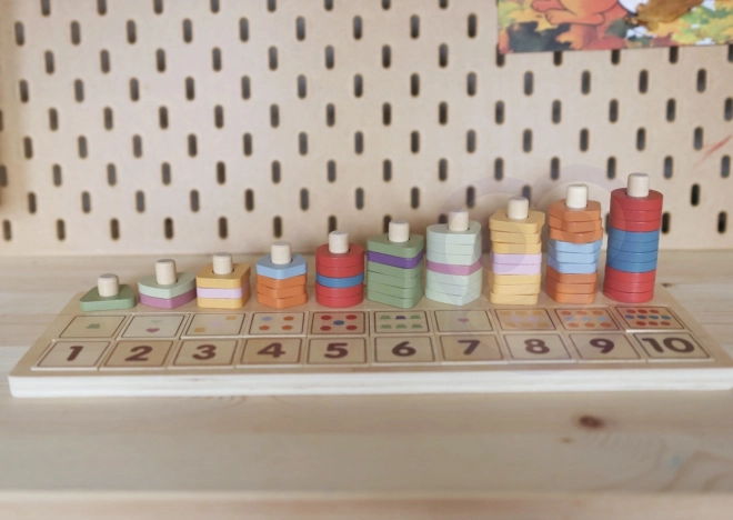 Houten telraam en sorteerspeelgoed Montessori van PolarB
