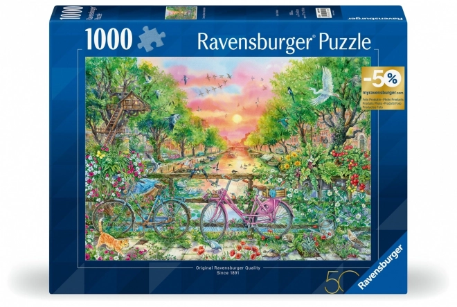 RAVENSBURGER Puzzel Fietsen in Amsterdam 1000 stukjes