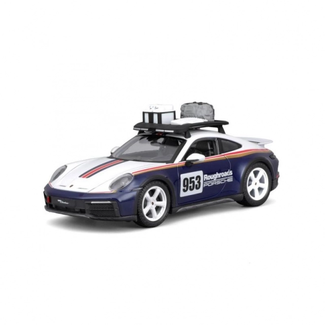 Bburago 1:24 Racen - Porsche 911 Dakar - Blauw 953 Roughroads