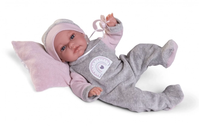 Antonio Juan 70363 TONETA - realistische baby pop met speciale bewegingsfunctie en zacht stoffen lijfje - 34 cm