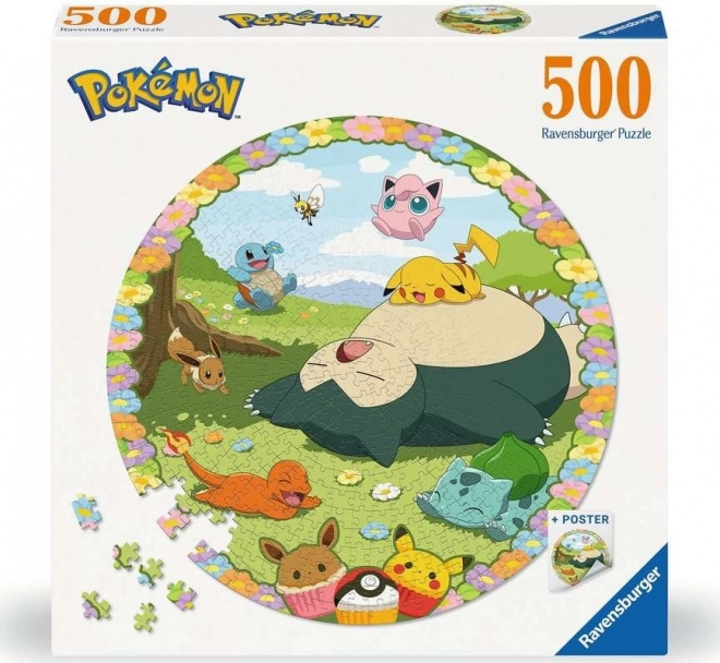 Ronde puzzel Schattige Poke9mons 500 stukken