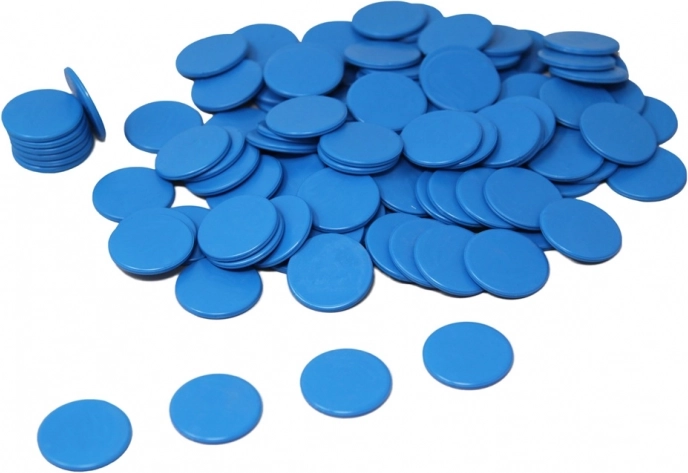 Blauwe speelchips Wissner 100 stuks