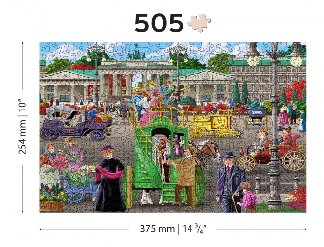 Houten puzzel met figuren - Parijse plein in Berlijn