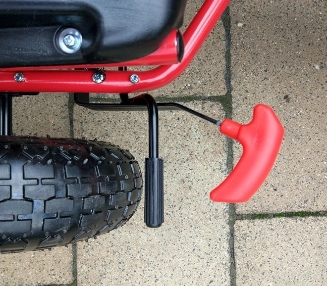 Trapper luchtkart + Opblaasbare banden + Verstelbare stoel – Rood