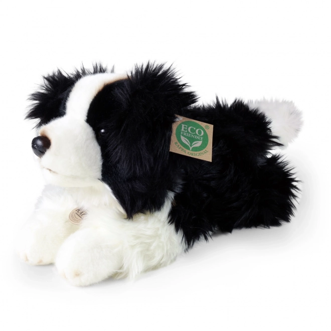 Pluchen hond bordercollie liggend 30 cm ECO-VRIENDELIJK