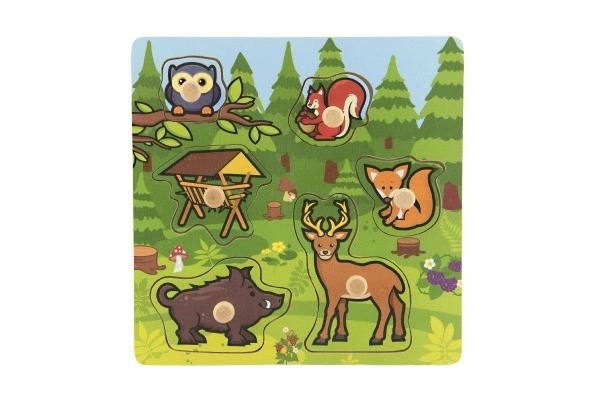 Inlegpuzzel Mijn eerste bosdieren - 6 delen