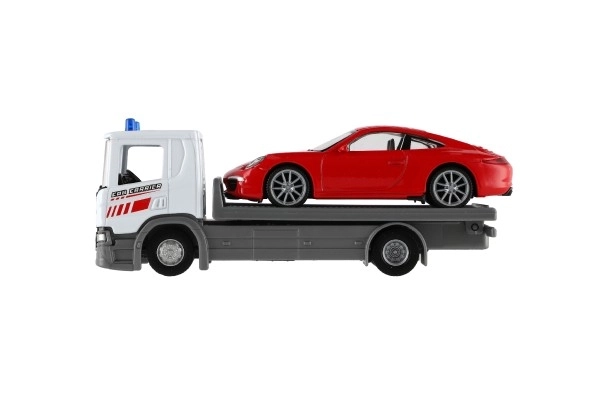 Welly Scania P320 sleepwagen en auto