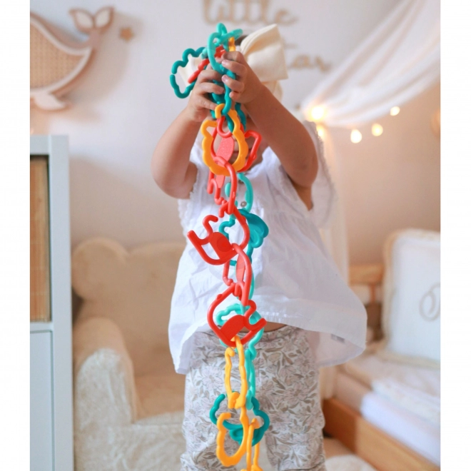 Woopie baby sensorisch speelgoed voor baby's - dierenketting 24 stuks