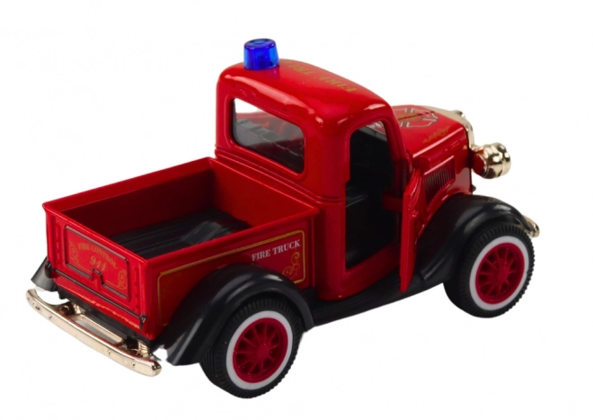 Klassieke brandweerauto 1:36 Rijdende lampen geluiden rood