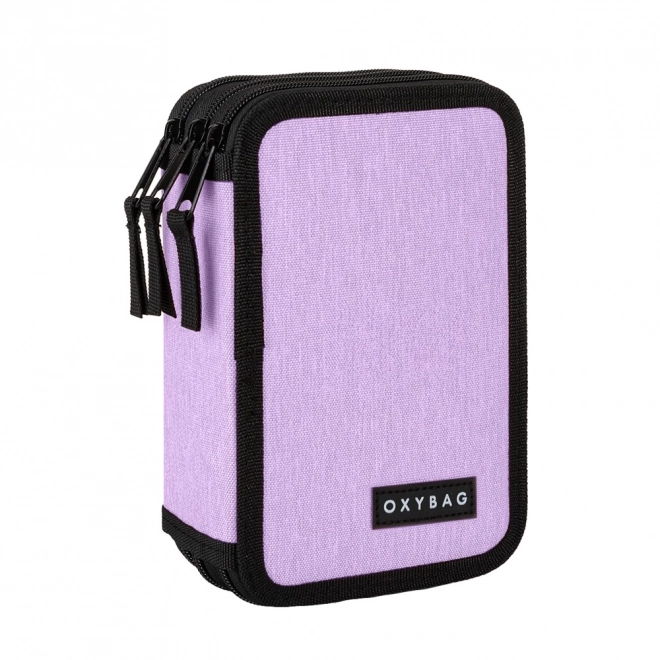 School etui UNICOLOR paars driedelig leeg