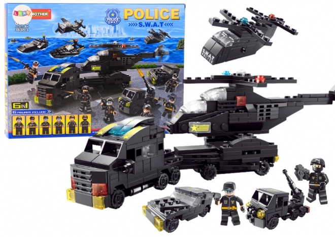 Politie Legerfiguren Bouwset 6v1- 343 stukken