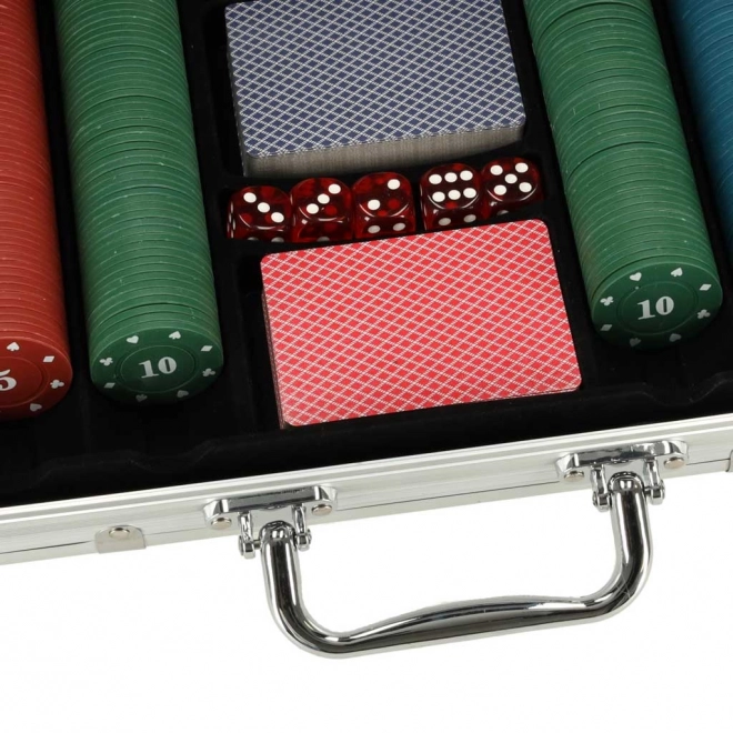 Pokerset in koffertje 500 fiches 2 kaartspellen