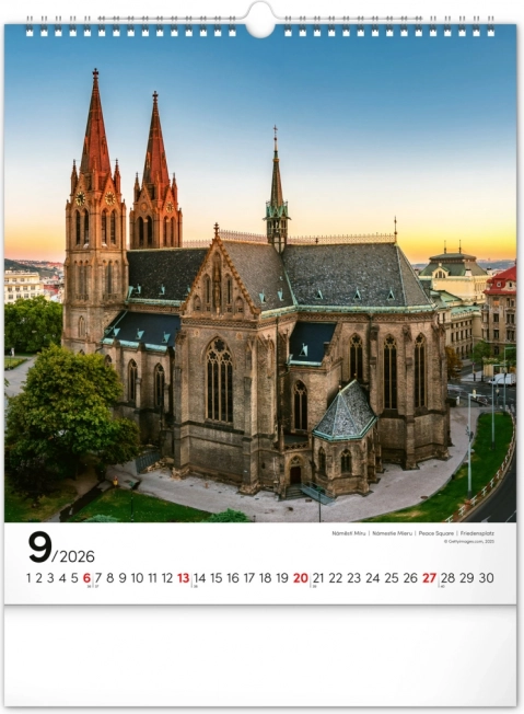 Wandkalender Praag 2026