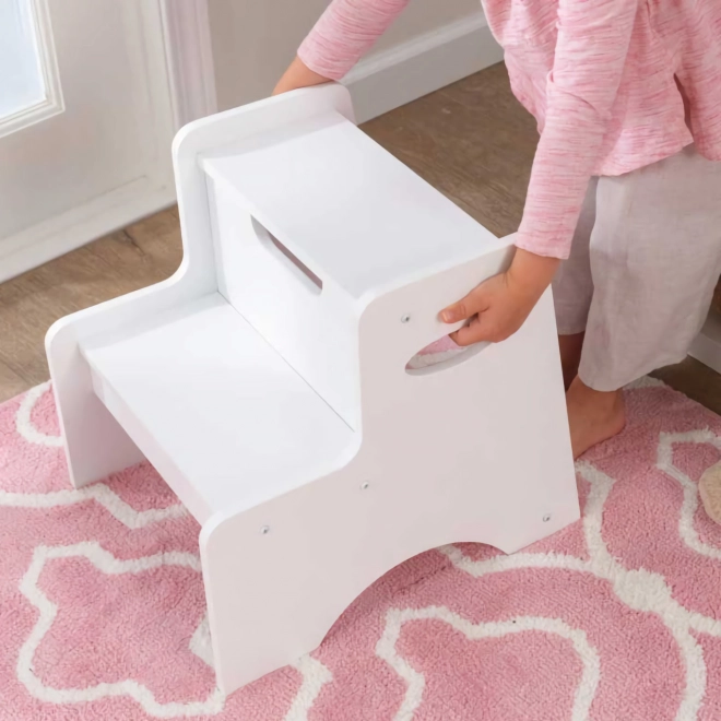 Witte houten kinderkruk