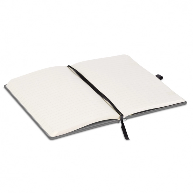 Notitieboek NOTIQUE zwart-grijs gelijnd 13 x 21 cm