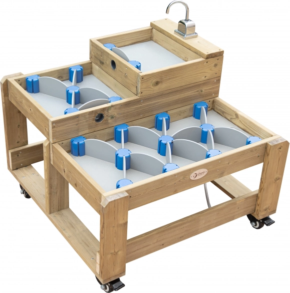 Houten watertafel XL met waterstroom en dammen
