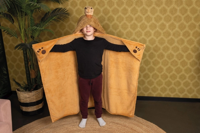 Verwarmende deken met capuchon Kameel van Cozy Noxxiez