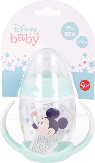 STOR Bekertje met handvatten en siliconen tuit 270ml Mickey Mouse
