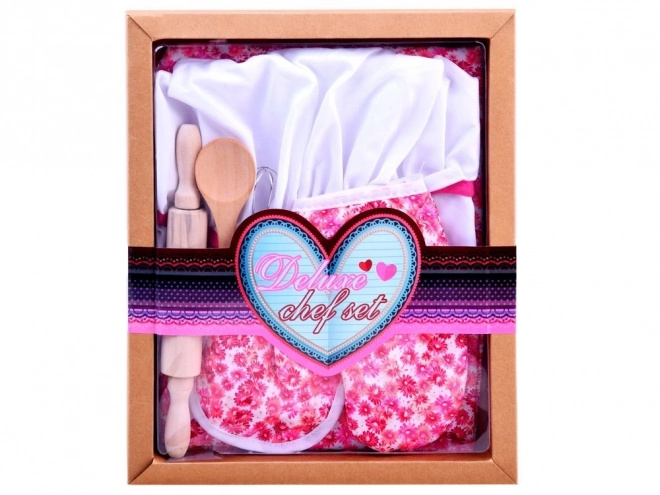 Kinderkookset met bloemenpatroon