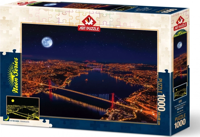 Lichtgevend puzzel Drie Bosporusbruggen - Art Puzzle Neon