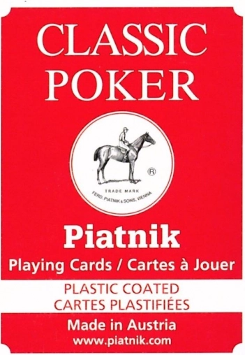 Klassieke poker- en bridgekaarten