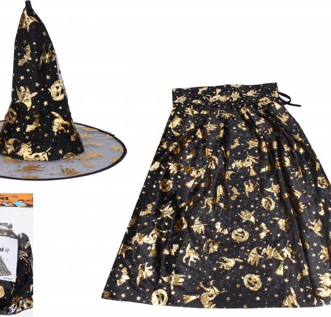Set carnaval - heks (hoed, cape)
