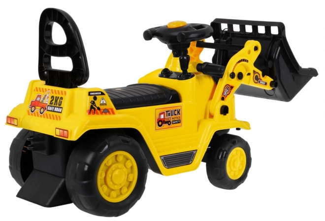 Kinderen trapbulldozer met helm