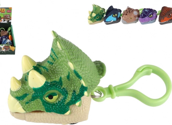 Dinosaurus sleutelhanger met vliegwieleffect 6 cm