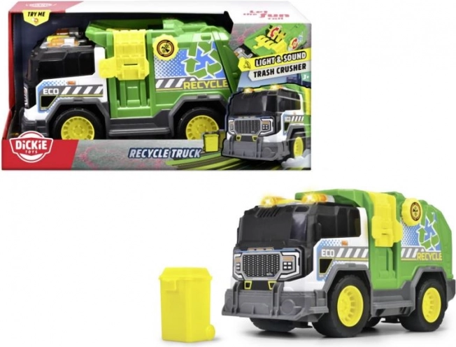 Groene recyclevrachtwagen Dickie Toys 30 cm