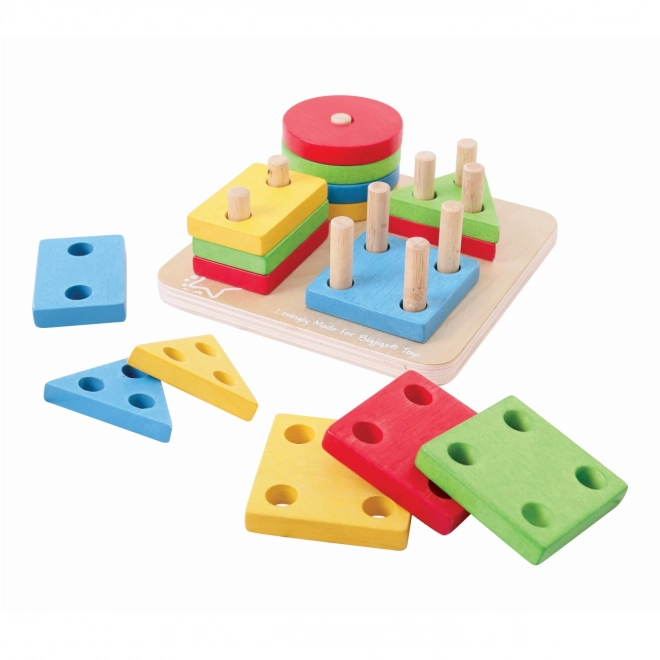 Stapelen van kleurrijke vormen Bigjigs Baby