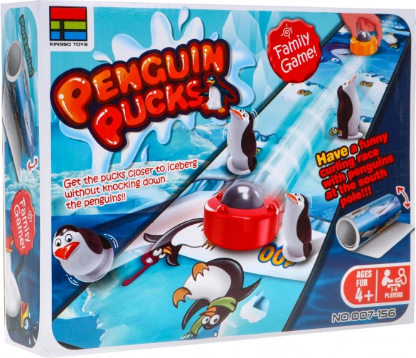 Familiespel Curling met pinguïns