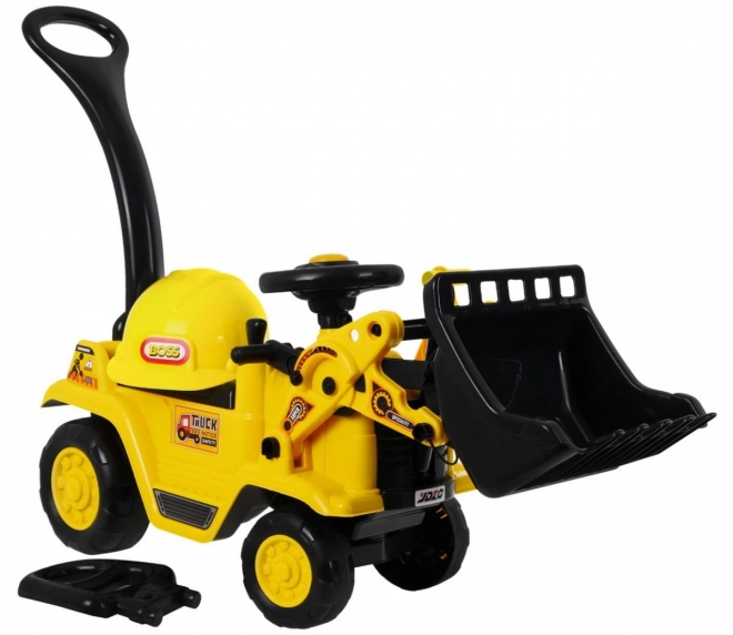 Kinderen trapbulldozer met helm