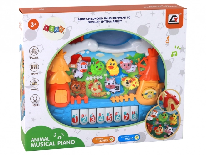 Educatieve piano voor kinderen met thema van dieren en Engels leren