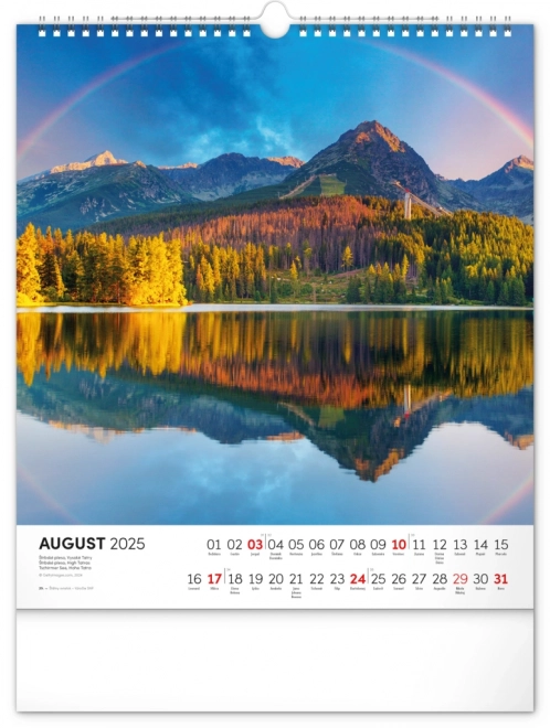 NOTIQUE Muurkalender Prachtig Slowakije 2025, 30 x 34 cm